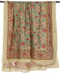 Leichter Pareo, Sarong, Handbedrucktes Baumwolltuch - Farb Kombination 24 - 180x110 Cm -Modebekleidungsgeschäft 02 21 desert garments duenne tuecher 105