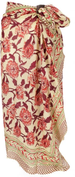 Leichter Pareo, Sarong, Handbedrucktes Baumwolltuch - Rot Kombination 29 - 190x120 Cm 9 Leichter Pareo, Sarong, Handbedrucktes Baumwolltuch - Rot Kombination 29 - 190x120 Cm -Modebekleidungsgeschäft 02 21 desert garments duenne tuecher 171