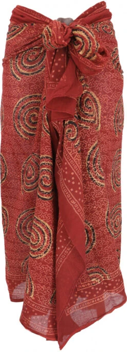 Leichter Pareo, Sarong, Handbedrucktes Baumwolltuch - Rot Kombination 23 - 180x110 Cm 9 Leichter Pareo, Sarong, Handbedrucktes Baumwolltuch - Rot Kombination 23 - 180x110 Cm -Modebekleidungsgeschäft 02 21 desert garments duenne tuecher 216