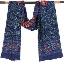 Leichter Mandala Pareo, Sarong, Handbedrucktes Baumwolltuch, Wandbehang - Modell 6 - 160x100 Cm -Modebekleidungsgeschäft 02 21 desert garments duenne tuecher 257