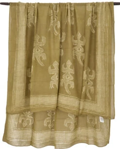 Leichter Pareo, Sarong, Handbedrucktes Baumwolltuch - Farb Kombination 14 - 190x120 Cm -Modebekleidungsgeschäft 02 21 desert garments duenne tuecher 86