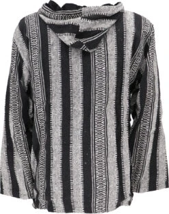 Goa Kapuzenshirt, Baja Hoodie, Boho Style Kapuzenpullover - Schwarz -Modebekleidungsgeschäft 02 21 guru handucraft 25