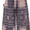 Yogahose, Ikat Pluderhose Mit Breitem Gewebtem Bund - Blau -Modebekleidungsgeschäft 02 21 jazz patai 14