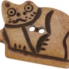 Tibet Knopf Aus Horn, Knopf Katze - 13 - 2,5x3 Cm -Modebekleidungsgeschäft 02 21 nepal 1 2021 228