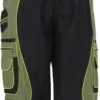 3/4 Yogahose, Goa Hose, Goa Shorts, Herren Shorts - Schwarz/grün -Modebekleidungsgeschäft 02 21 nepal 1 2021 276