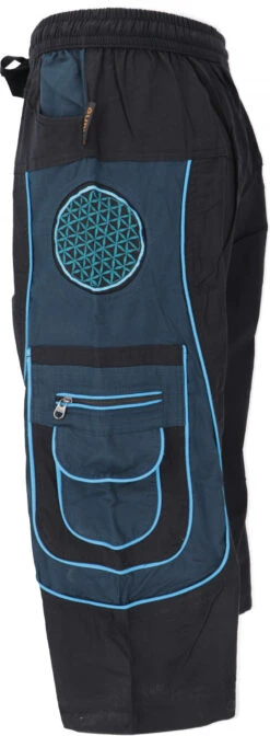 3/4 Yogahose, Goa Hose, Goa Shorts, Herren Shorts - Schwarz/blau 11 3/4 Yogahose, Goa Hose, Goa Shorts, Herren Shorts - Schwarz/blau -Modebekleidungsgeschäft 02 21 nepal 1 2021 282
