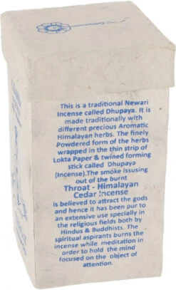 Chakra Incense, Nepal Räucherschnüre - Throat/Himalayan Chedar - 10x5,5x5,5 Cm -Modebekleidungsgeschäft 02 21 raeucherstaebchen nepal neu 31