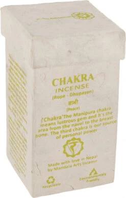 Chakra Incense, Nepal Räucherschnüre - Solar Plexus/Juniper Berry - 10x5,5x5,5 Cm -Modebekleidungsgeschäft 02 21 raeucherstaebchen nepal neu 43