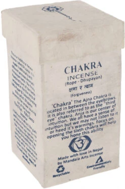 Chakra Incense, Nepal Räucherschnüre - Third Eye/Palo Santo - 10x5,5x5,5 Cm -Modebekleidungsgeschäft 02 21 raeucherstaebchen nepal neu 50