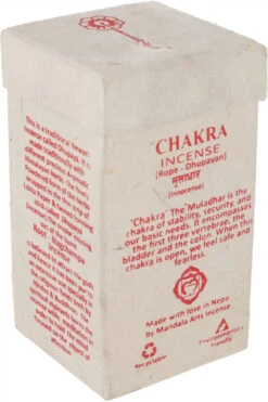 Chakra Incense, Nepal Räucherschnüre - Root/Nag Champa - 10x5,5x5,5 Cm -Modebekleidungsgeschäft 02 21 raeucherstaebchen nepal neu 54
