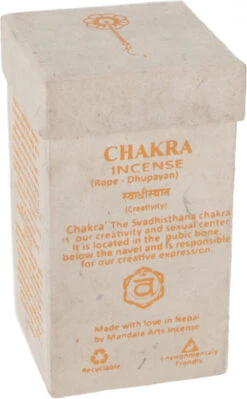 Chakra Incense, Nepal Räucherschnüre - Navel/Sandelwood - 10x5,5x5,5 Cm -Modebekleidungsgeschäft 02 21 raeucherstaebchen nepal neu 58