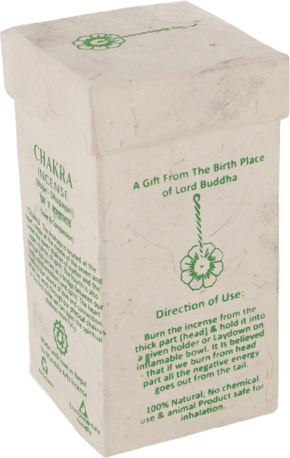 Chakra Incense, Nepal Räucherschnüre - Heart/white Sage - 10x5,5x5,5 Cm 4 Chakra Incense, Nepal Räucherschnüre - Heart/white Sage - 10x5,5x5,5 Cm – Bild 2