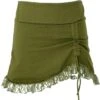 Boho Minirock Mit Spitze, Superkurzer Pixirock, Festivalrock Zum Raffen - Olive -Modebekleidungsgeschäft 04 19 tmanu neu29 04 2019 35