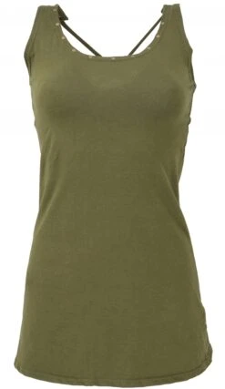 Goa Psytrance Top, Pixi Top, Boho Top, Träger Top - Olive