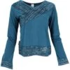 Langarmshirt Boho-chic, Hare Krishna Mantra Shirt - Petrol -Modebekleidungsgeschäft 06 19 tarose boutique 2019 30