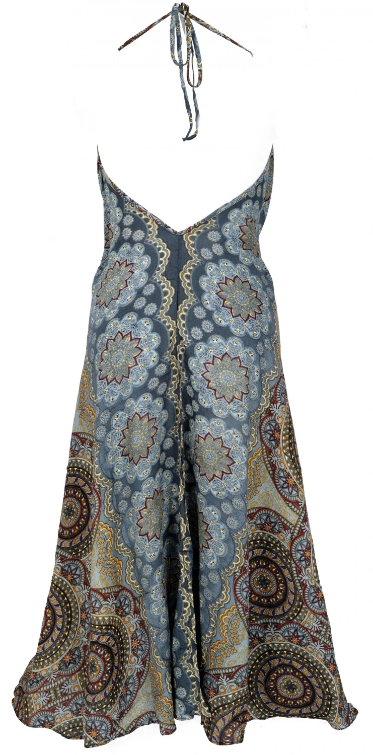 Boho Sommerkleid, Magic Dress, Maxikleid, Neckholder Strandkleid - Blaugrau 4 Boho Sommerkleid, Magic Dress, Maxikleid, Neckholder Strandkleid - Blaugrau – Bild 2