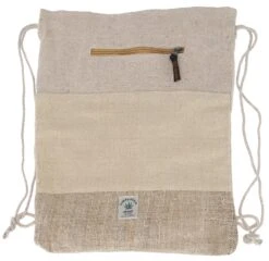 Ethno Hanf Rucksack, Turnbeutel, Sportbeutel - Natur/beige - 40x33 Cm -Modebekleidungsgeschäft 08 19 ta1laterne 16