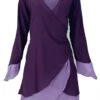 Wickeltunika Mit Zipfelkapuze, Tunika Im Lagenlook - Plum/flieder -Modebekleidungsgeschäft 08 19 tanachlieferung indien 30