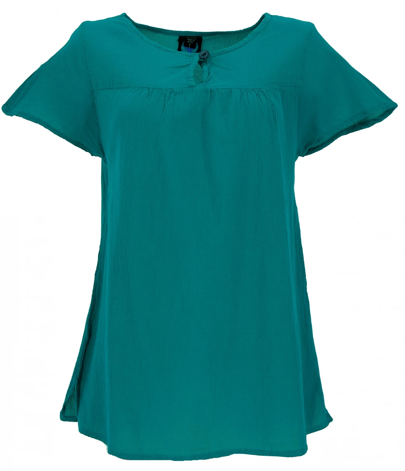 Boho Bluse, Blusenshirt, Sommerbluse - Petrol 3 Boho Bluse, Blusenshirt, Sommerbluse - Petrol