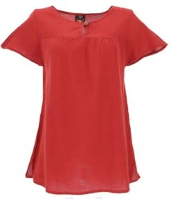 Boho Bluse, Blusenshirt, Sommerbluse - Rostrot