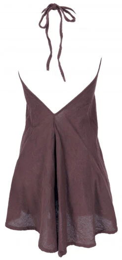 Boho Minikleid, Neckholder Kleid, Longtop - Braun 6 Boho Minikleid, Neckholder Kleid, Longtop - Braun -Modebekleidungsgeschäft 08 20 0910dev guru 2 154