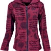 Goa Patchwork Jacke, Boho Kapuzenjacke - Bordeaux -Modebekleidungsgeschäft 08 20 0910nepal jacken 98