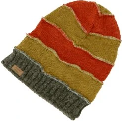 Wollmütze, Nepalmütze, Patchwork Beanie - Mustard -Modebekleidungsgeschäft 08 20 0910wolle 2020 13