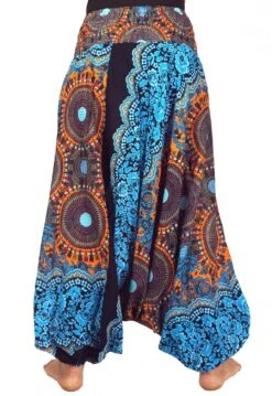 Afghani Hose, Overall, Jumpsuit, Haremshose, Pluderhose, Pumphose, Aladinhose - Blau/türkis/orange -Modebekleidungsgeschäft 09 19 tadsc04039