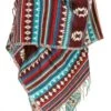 Inka Ponchoschal, Poncho, Cape Schal - Rotbraun/petrol -Modebekleidungsgeschäft 09 19 taschals und ponchos 16