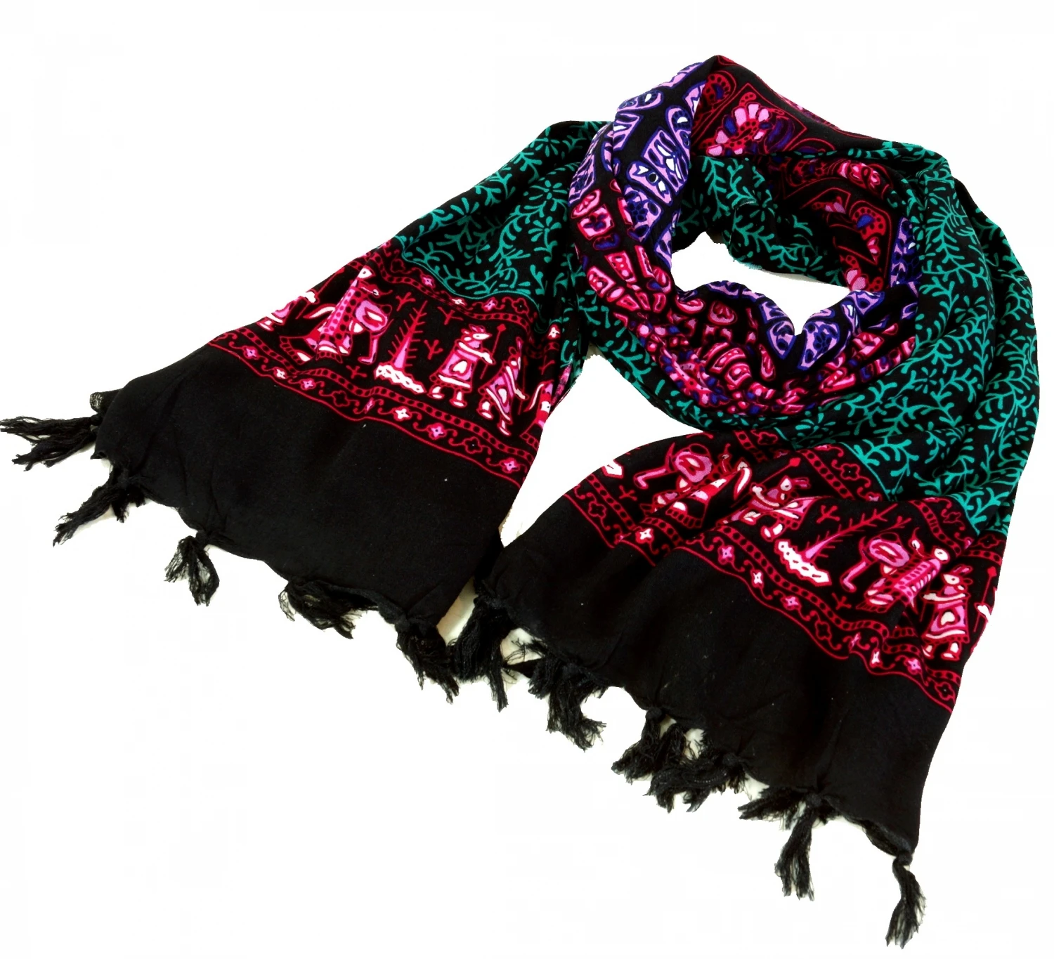 Bali Sarong, Wandtuch, Wickelrock, Mandala Sarongkleid - Türkis/pink - 160x115 Cm 4 Bali Sarong, Wandtuch, Wickelrock, Mandala Sarongkleid - Türkis/pink - 160x115 Cm – Bild 2