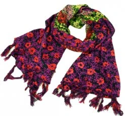 Bali Sarong, Wandtuch, Wickelrock, Sarongkleid - Schwarz/pink - 160x115 Cm -Modebekleidungsgeschäft 10 18dsc09090