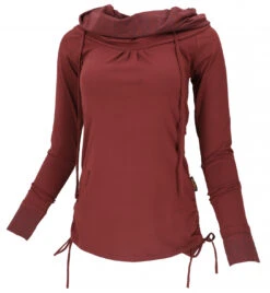 Longshirt Aus Bio-Baumwolle, Boho Shirt Schalkapuze - Dattelbraun/blau -Modebekleidungsgeschäft 11 21 trancetrip 2021 81