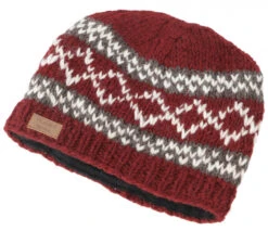 Wollmütze Aus Nepal, Handgestrickte Mütze, Strickmütze, Wintermütze - Weinrot -Modebekleidungsgeschäft 11 21 wolle 2021 130