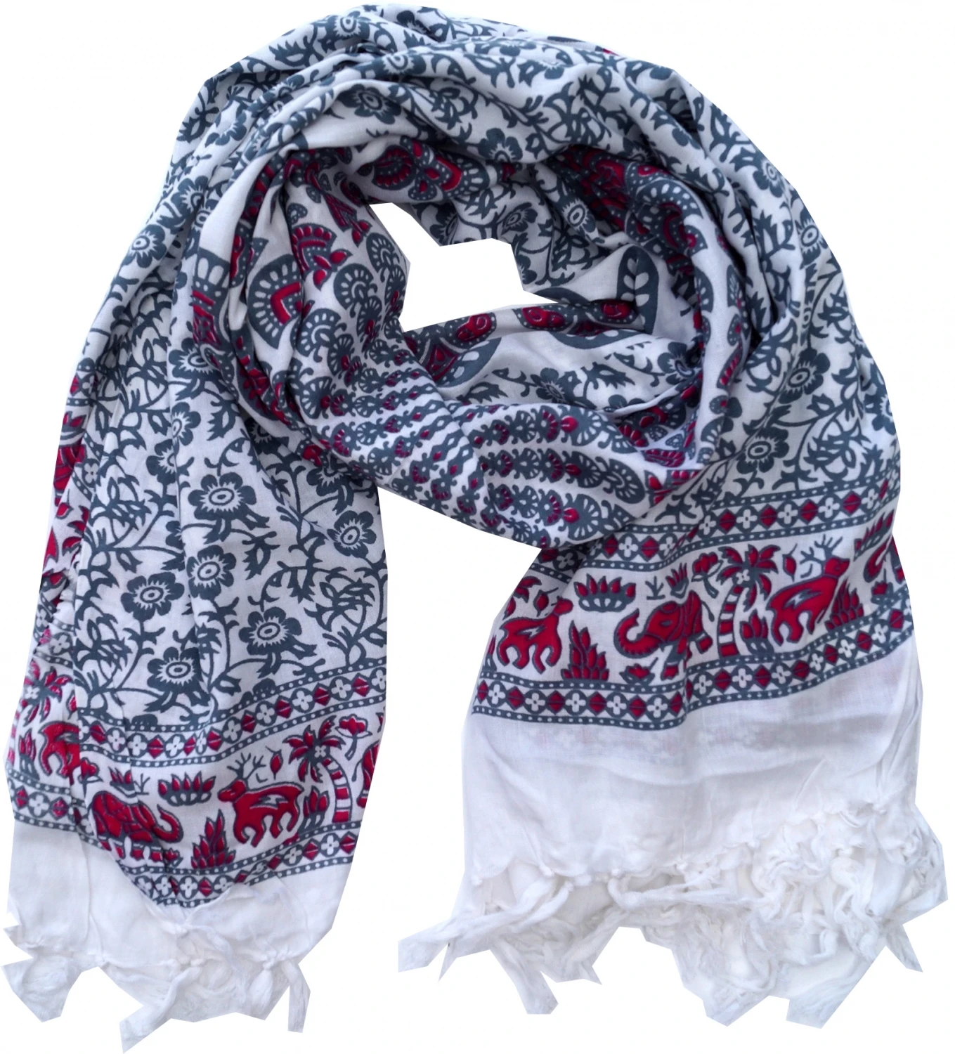 Bali Sarong, Wandbehang, Wickelrock, Mandala Sarongkleid - Weiß/grau - 160x115 Cm 4 Bali Sarong, Wandbehang, Wickelrock, Mandala Sarongkleid - Weiß/grau - 160x115 Cm – Bild 2