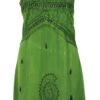 Besticktes Indisches Kleid, Boho Minikleid - Grün Design 1 -Modebekleidungsgeschäft 12 18dsc00444