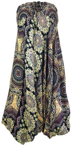 Afghani Hose, Overall, Jumpsuit, Haremshose, Pluderhose, Pumphose, Aladinhose - Schwarz/bunt -Modebekleidungsgeschäft 12 18dsc01510