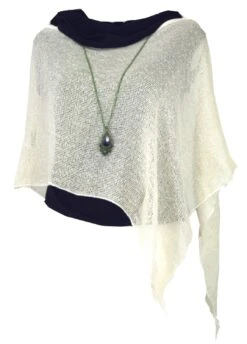 Goa Poncho, Sommerponcho, Festival Poncho, Pixi Poncho - Helles Beige