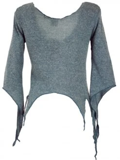 Kurze Pixi Strickjacke - Taubenblau -Modebekleidungsgeschäft 12 18dsc09780