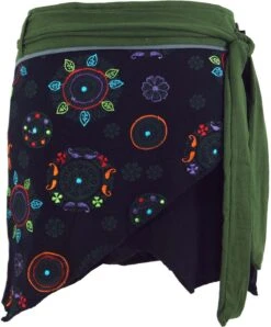 Minirock Boho Chic, Wickelrock, Damen Rock, Cacheur - Olive -Modebekleidungsgeschäft 15 03 17dsc00185