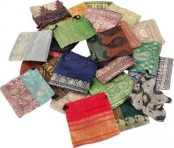 Adventskalender Stoffbeutel, Bastelset Beutelchen, Schmucksäckchen 8*8 Cm - Brokat