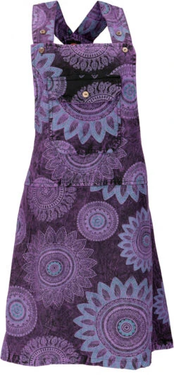 Boho Latzrock, Trägerkleid, Latzkleid - Lila -Modebekleidungsgeschäft 18 11 20nepal 12021 214