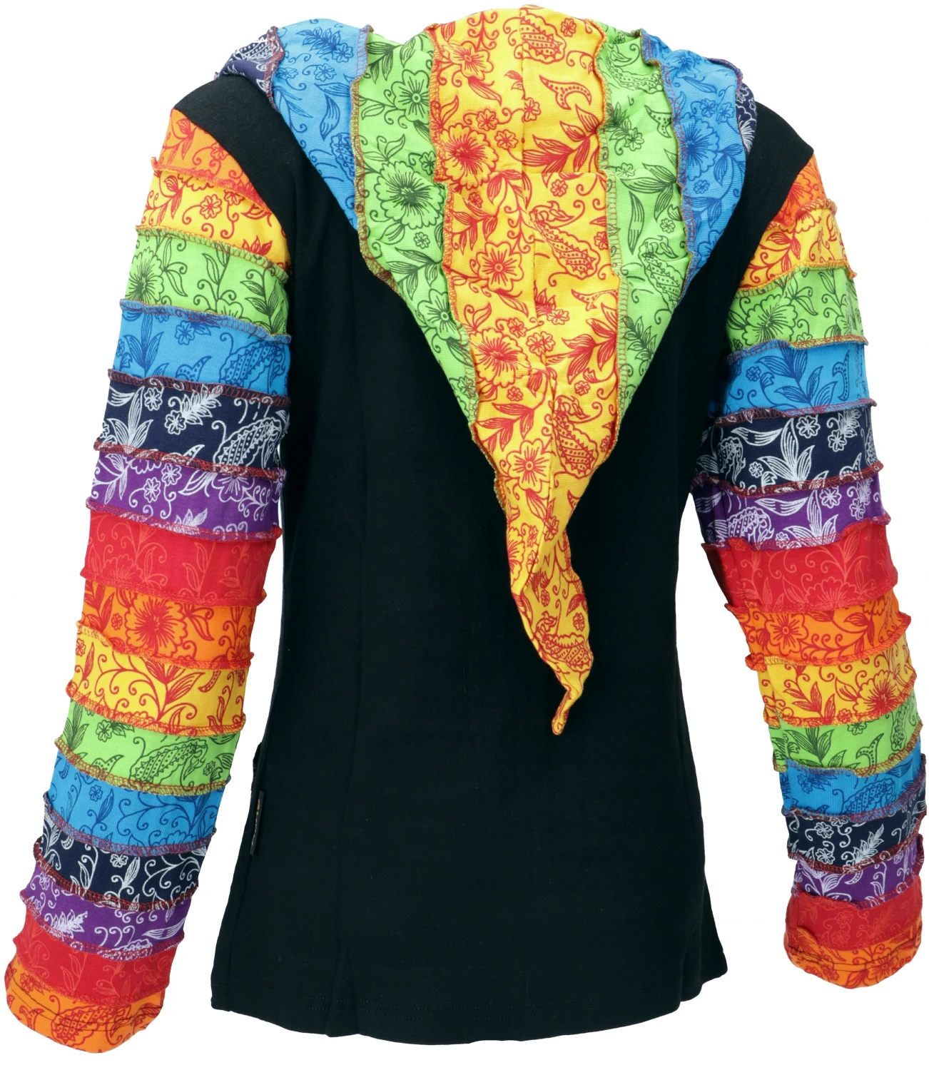 Regenbogen Stonewash Zipfelkapuzen Jacke, Goa Jacke - Modell 4 4 Regenbogen Stonewash Zipfelkapuzen Jacke, Goa Jacke - Modell 4 – Bild 2