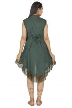 Wickeltunika Mit Spitze - Dunkelgrün -Modebekleidungsgeschäft 23507 h 22 ago0675