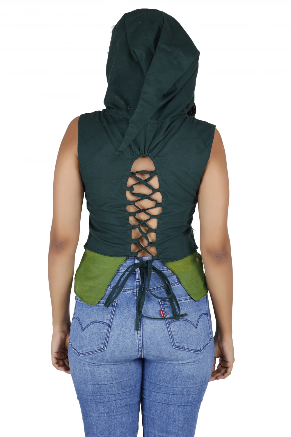 Feen Elfen Zipfel Top MA 14 - Dunkelgrün 6 Feen Elfen Zipfel Top MA 14 - Dunkelgrün – Bild 4