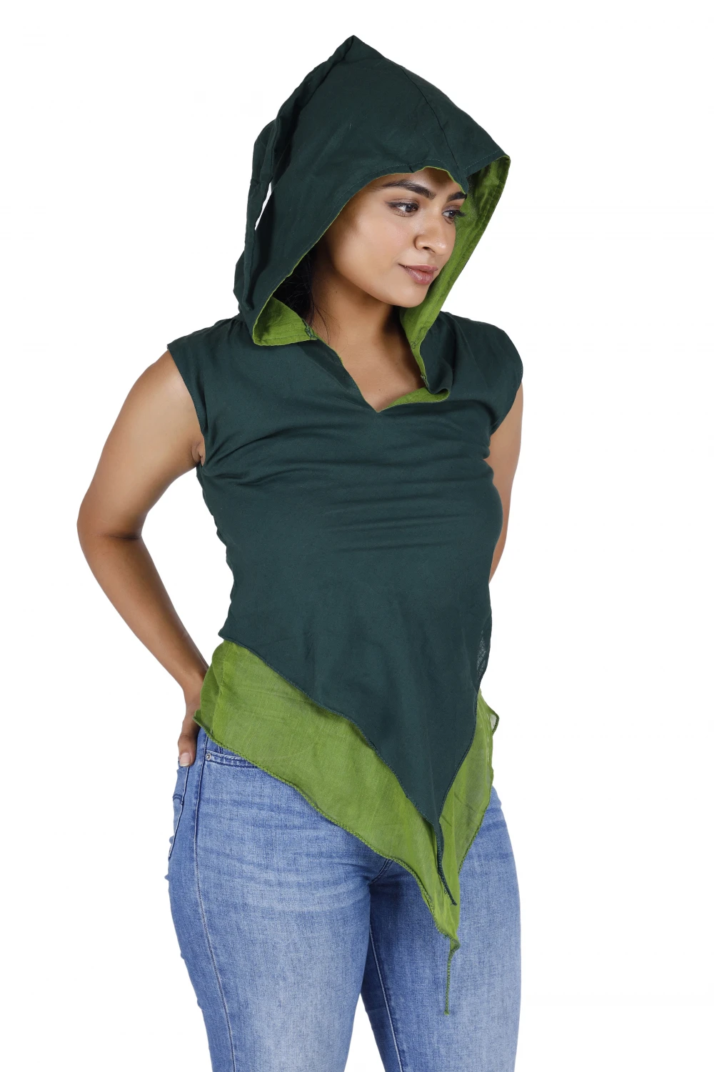 Feen Elfen Zipfel Top MA 14 - Dunkelgrün 7 Feen Elfen Zipfel Top MA 14 - Dunkelgrün – Bild 5