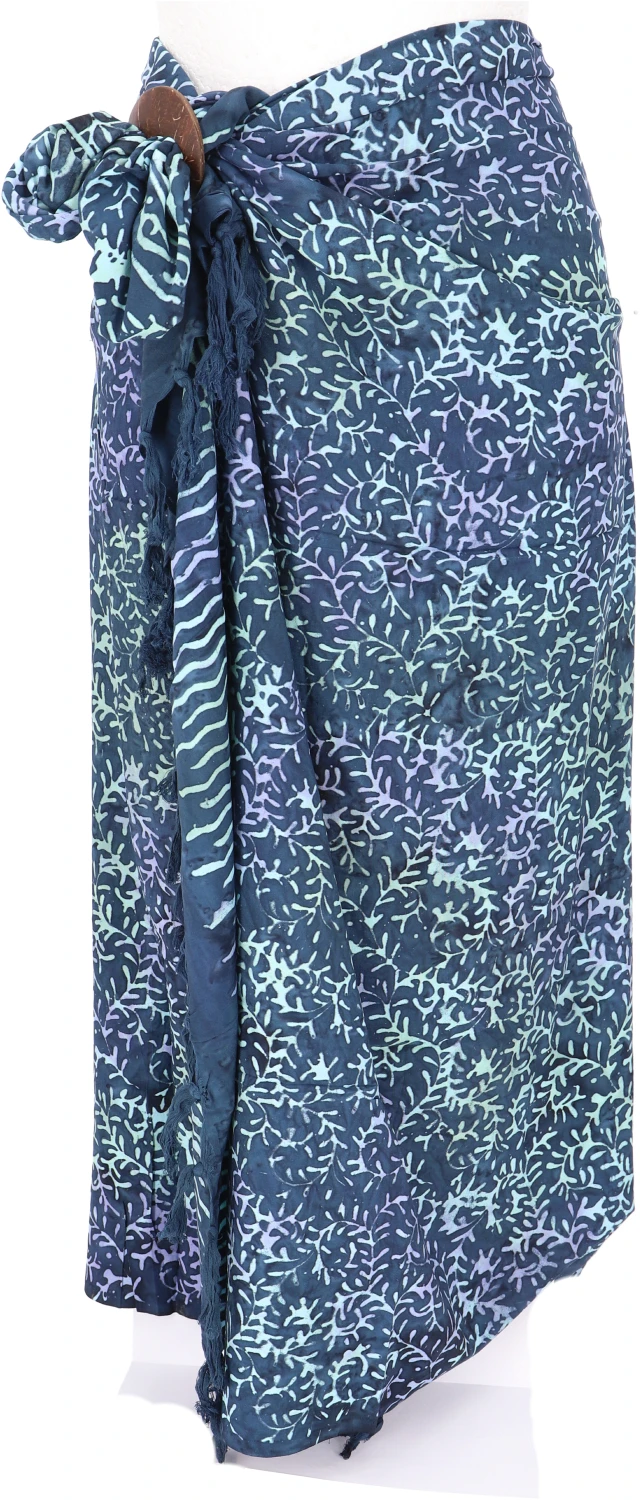 Bali BatikSarong, Wandbehang, Wickelrock, Sarongkleid, Strand Tuch - Design 13/blau - 160x100 Cm 4 Bali BatikSarong, Wandbehang, Wickelrock, Sarongkleid, Strand Tuch - Design 13/blau - 160x100 Cm – Bild 2