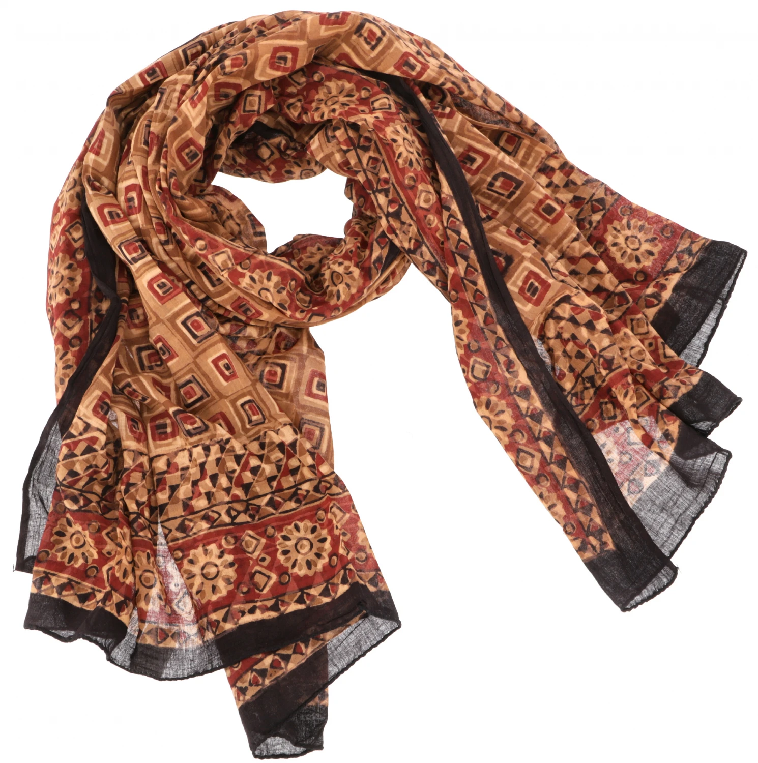 Dünnes Tuch, Sarong, Wandbehang, Sarongkleid - Rot Kombination 9 - 180x110 Cm 5 Dünnes Tuch, Sarong, Wandbehang, Sarongkleid - Rot Kombination 9 - 180x110 Cm – Bild 3