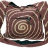 Sadhu Bag Mit Batik - Spirale; Große Boho Schultertasche, Schulterbeutel - Braun - 35x40x10 Cm -Modebekleidungsgeschäft 27520 12356tilo taschen 19