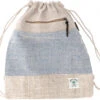 Ethno Hanf Rucksack, Turnbeutel, Sportbeutel - Natur/blau - 40x33 Cm -Modebekleidungsgeschäft 283 09 6102020 20taschen kasim 2019 293