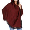 Poncho Hippie Chic Mit Zipfelkapuze, Pixi Poncho - Rot -Modebekleidungsgeschäft 28327 3 th 20234055 ago0246